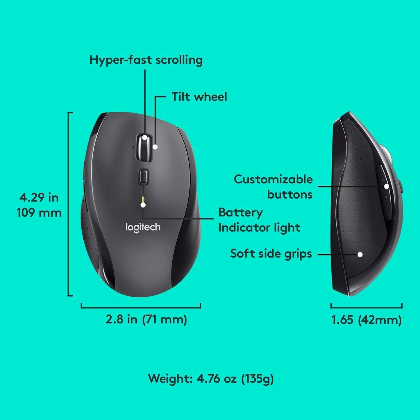 Logitech MK570 Wireless Wave Keyboard and Mouse Combo, Black