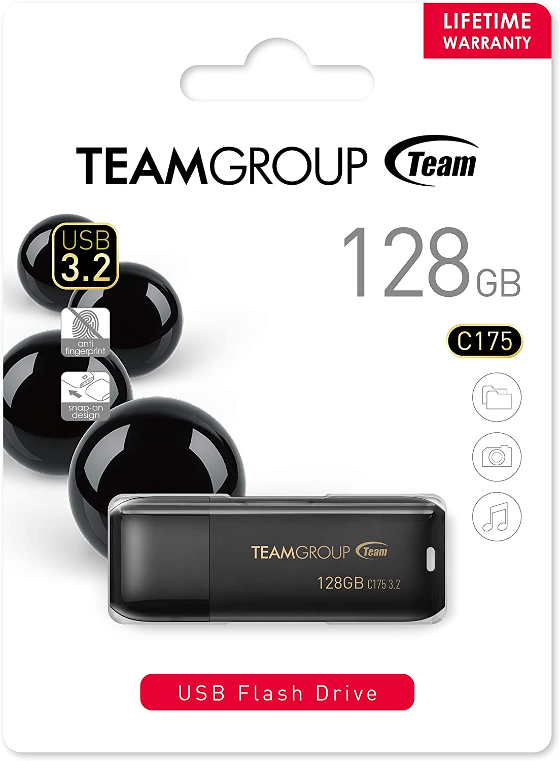 TEAMGROUP C175 128GB 2 Pack USB 3.2 Gen 1 (USB 3.1/3.0) Read 100MB/s