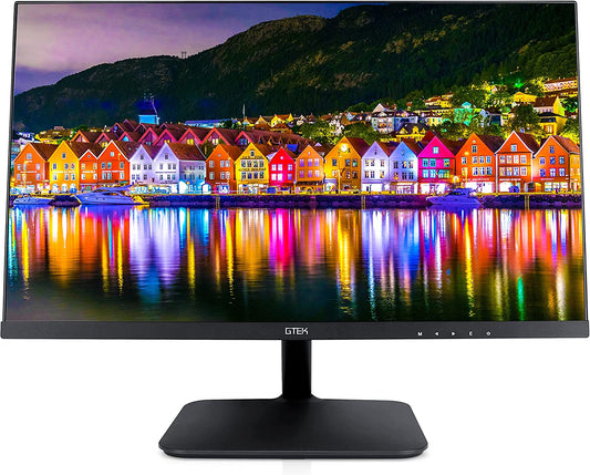 GTEK 24 Inch 75Hz Frameless Computer Monitor, FHD 1080p LED Display, LCD Screen