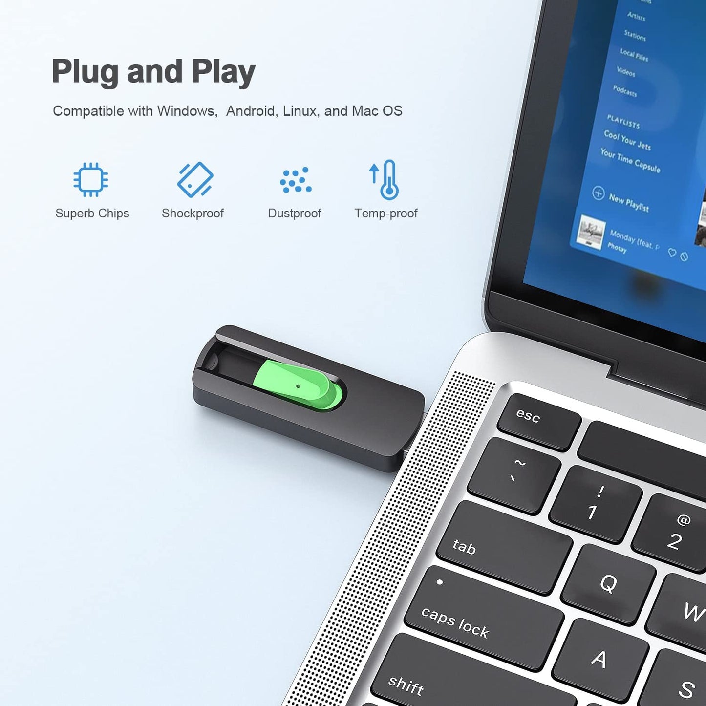 Aiibe 256GB Flash Drive 3.0, Upgraded 256GB USB 3.0 Flash Drive