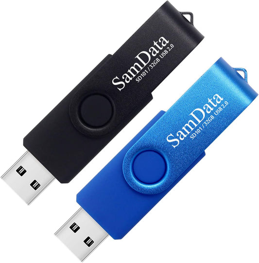 SamData 32GB USB Flash Drives 2 Pack 32GB