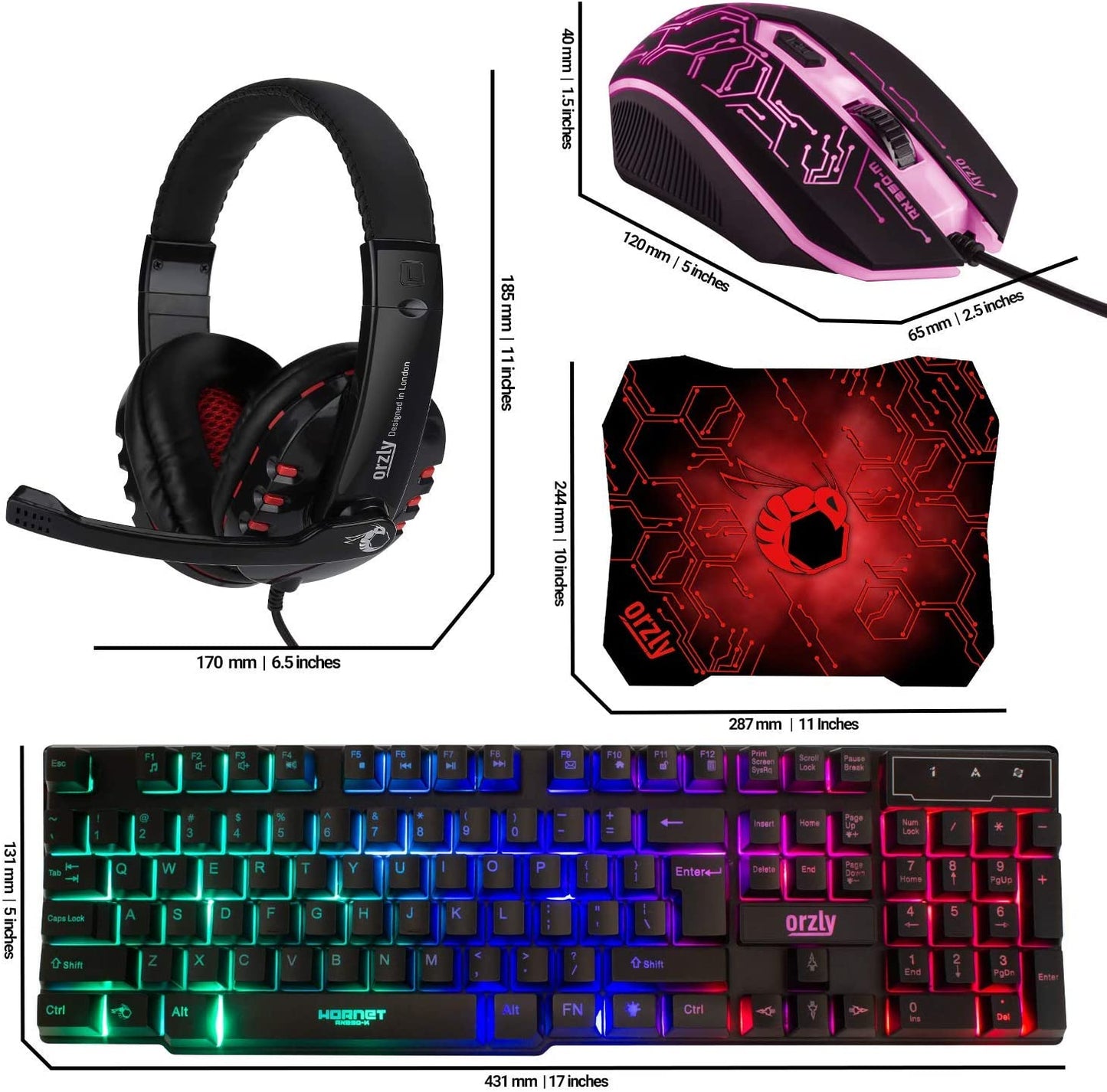 Gaming Keyboard and Mouse and Mouse pad and Gaming Headset