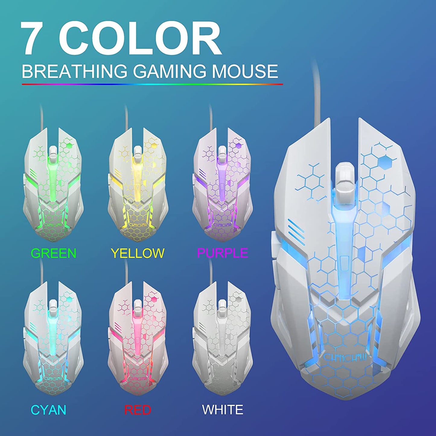 CHONCHOW LED Keyboard and Mouse Combo