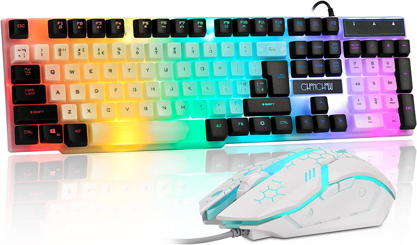 CHONCHOW LED Keyboard and Mouse Combo