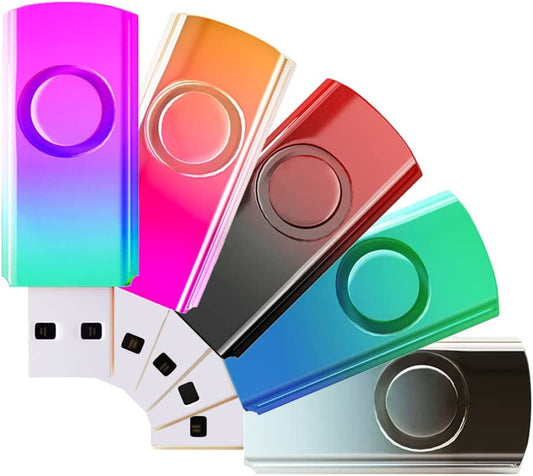 32GB 10 Pack USB Flash Drives Gradient Color USB 2.0