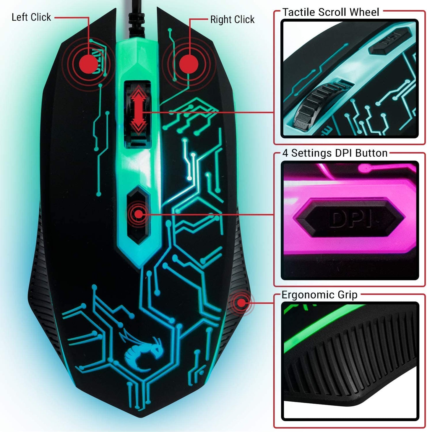 Gaming Keyboard and Mouse and Mouse pad and Gaming Headset