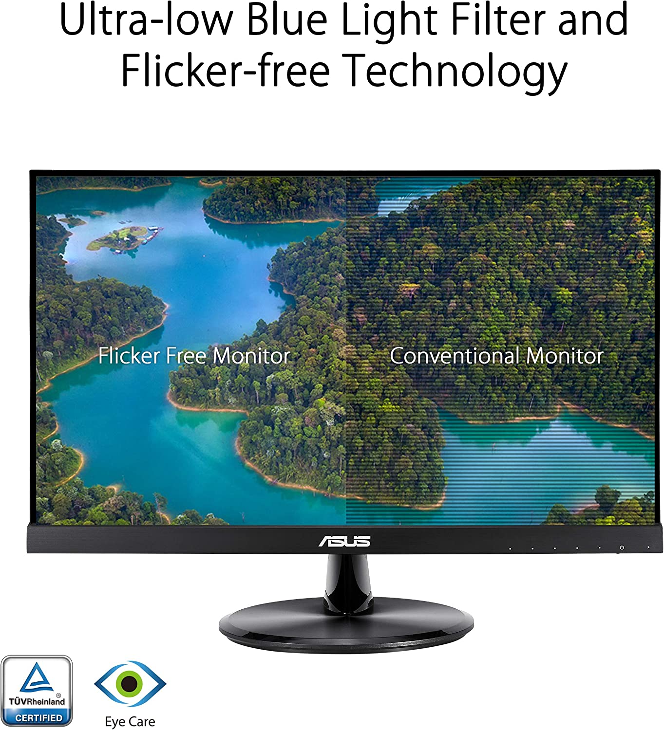 ASUS VP229HE 21.5” Monitor, 1080P Full HD, 75Hz, Eye Care