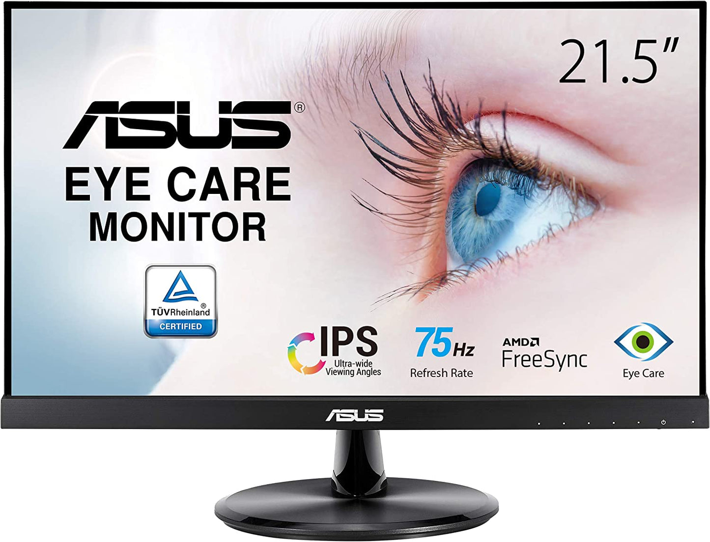 ASUS VP229HE 21.5” Monitor, 1080P Full HD, 75Hz, Eye Care