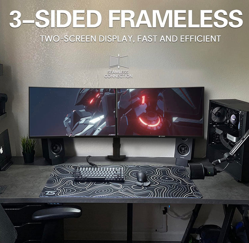 CRUA 27" Curved Gaming Monitor, QHD(2560x1440P)2K 144HZ