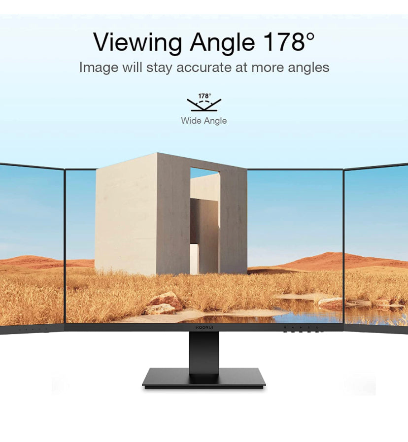 KOORUI 24 Inch Computer Monitor Full HD 1920 x 1080p VA Display 75Hz