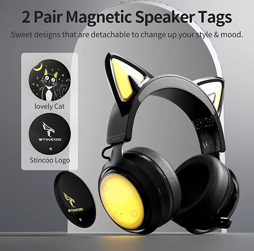 SOMIC GS510 Cat Ear Headset Wireless Gaming Headphones