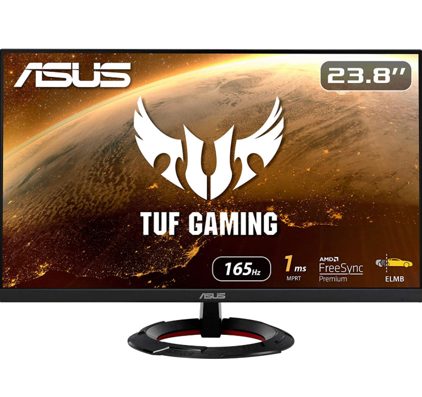 ASUS TUF Gaming 23.8” 1080P Monitor (VG249Q1R) - Full HD, IPS, 165Hz (Supports 144Hz),