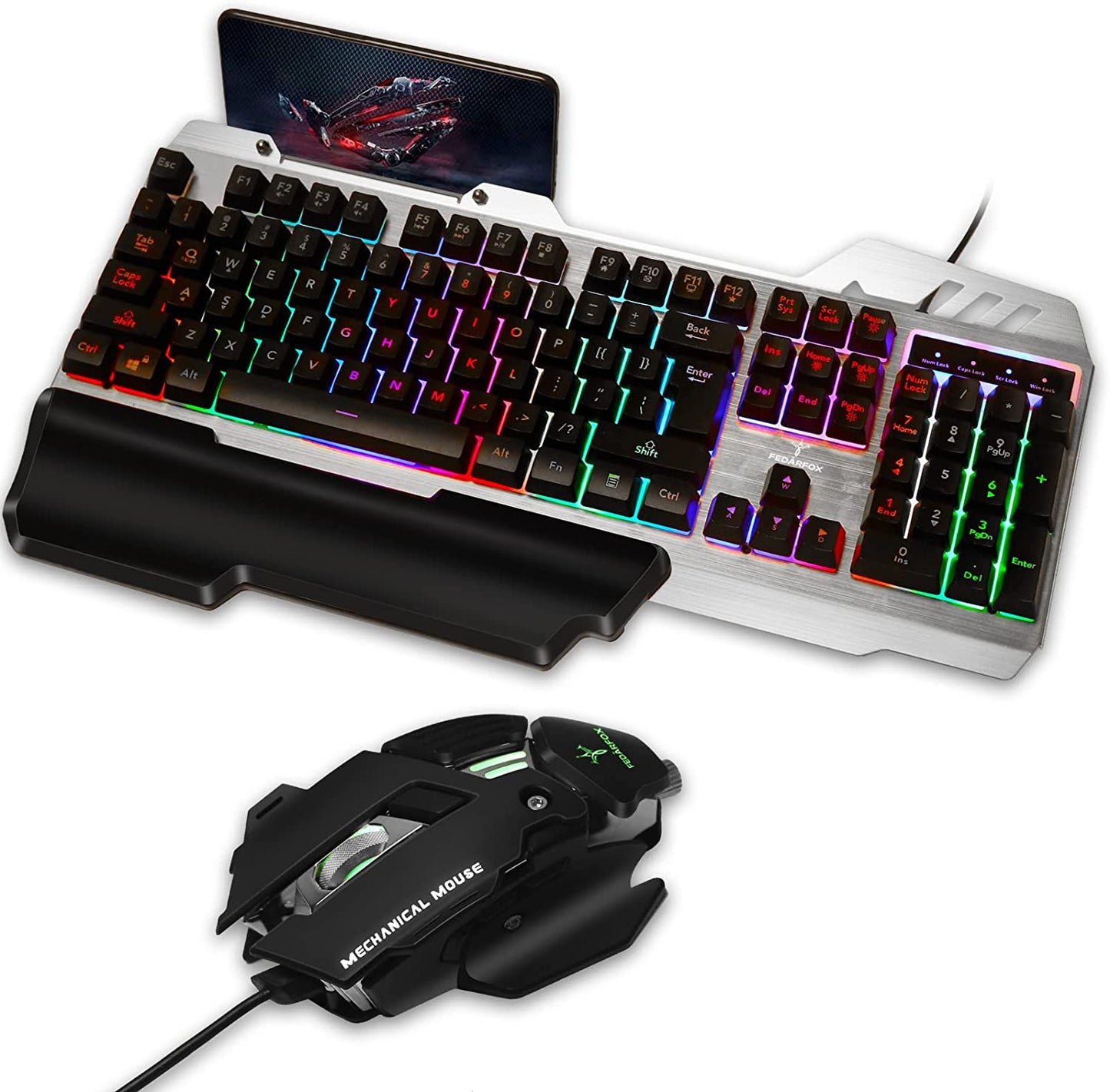 FEDARFOX Wired Keyboard and Mouse Combo,
