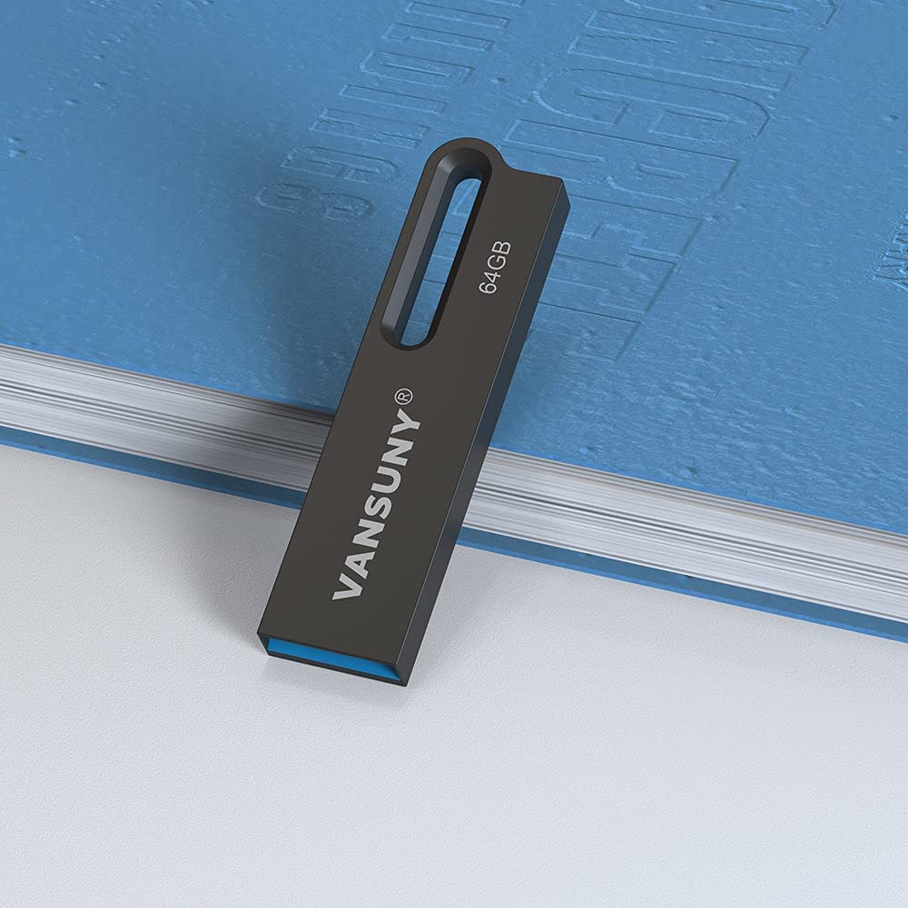 Vansuny 64GB Flash Drive Metal Waterproof USB Drive USB 3.0 Ultra High Speed Memory