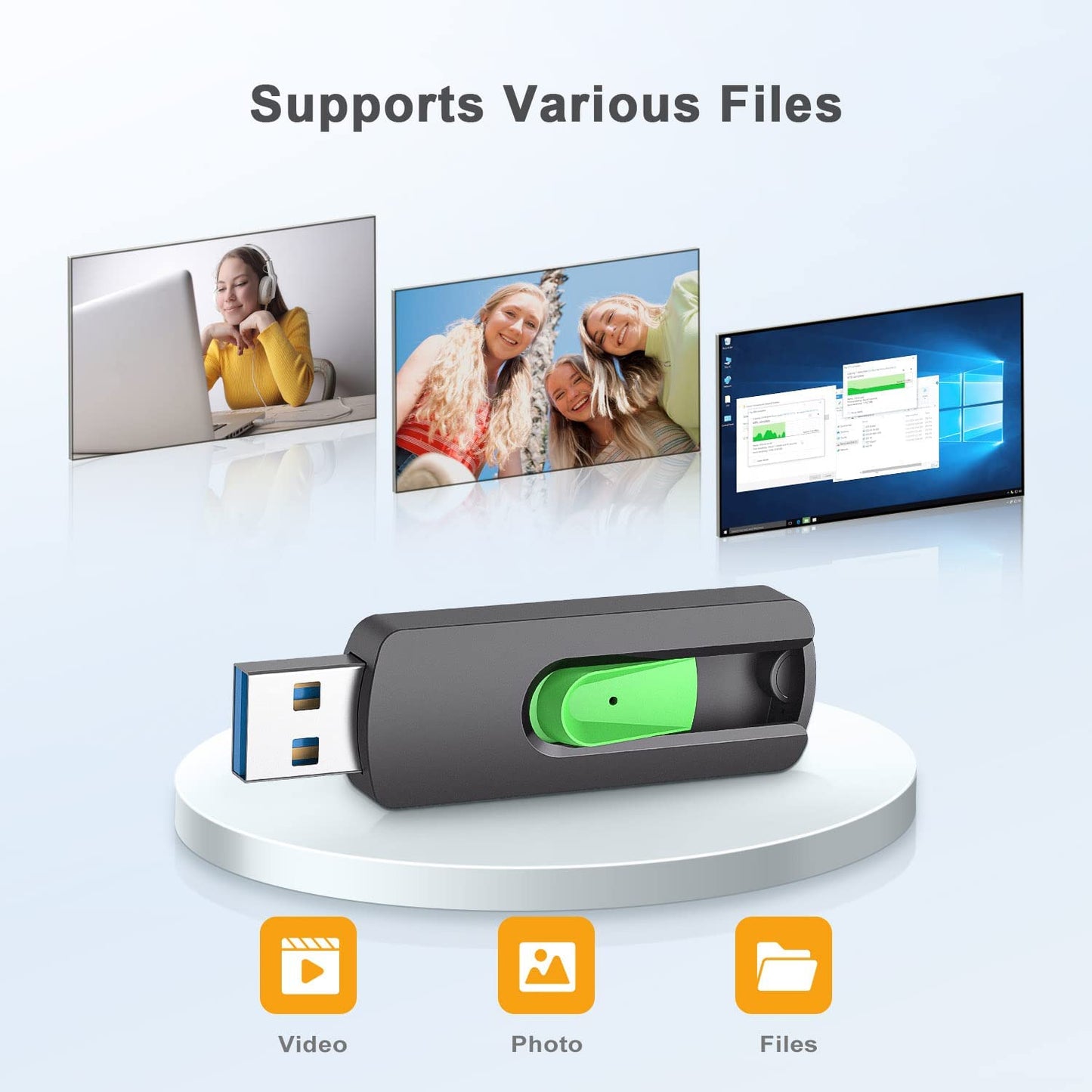 Aiibe 256GB Flash Drive 3.0, Upgraded 256GB USB 3.0 Flash Drive