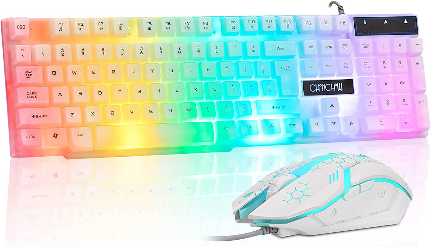 CHONCHOW LED Keyboard and Mouse Combo