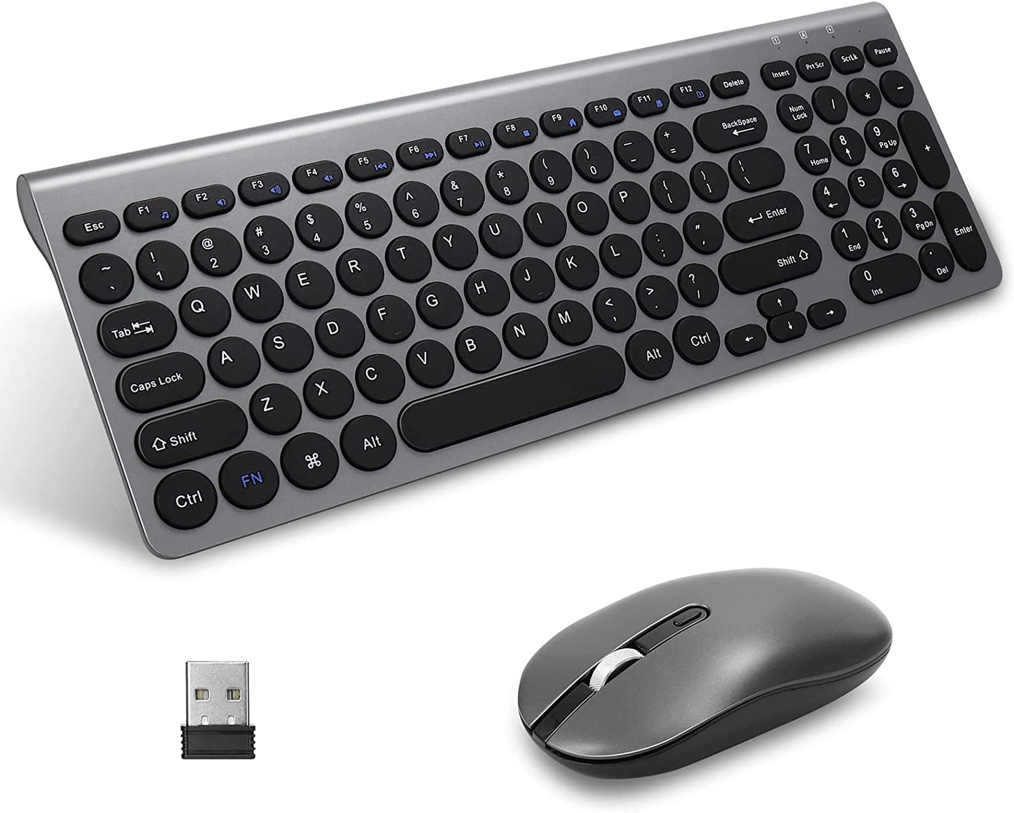 MEANHIGH Wireless Keyboard and Mouse Combo, 2.4G Cordless Mouse and Keyboard