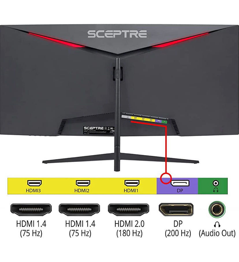 Sceptre 30-inch Curved Gaming Monitor 21:9 2560x1080 Ultra Wide